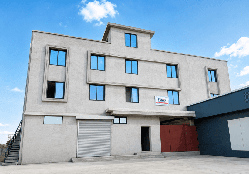 Side view of Narmada Electric Corporation's new warehouse
